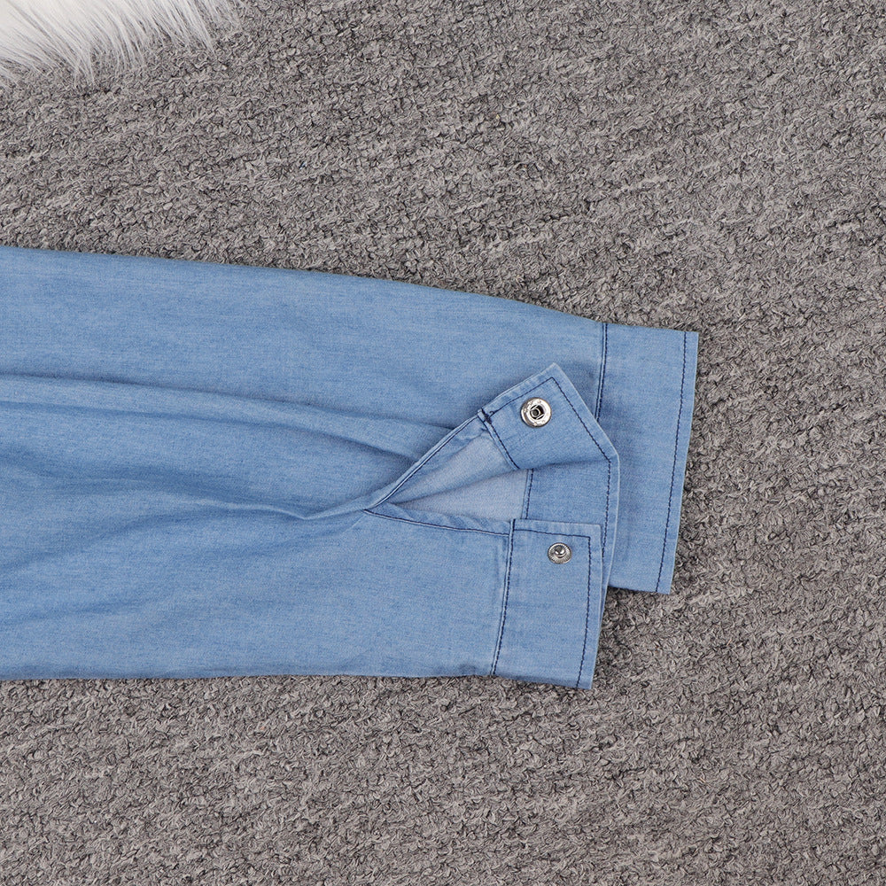 Women's Casual Denim Cardigan Shirt