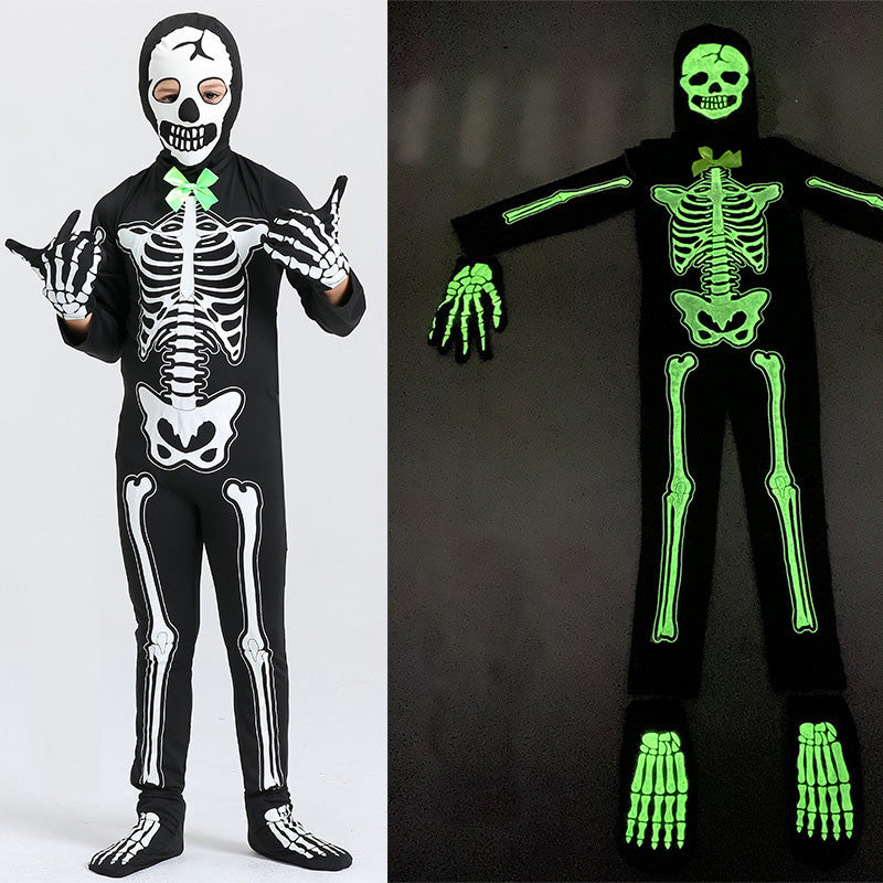 Halloween Bones Night Glow Kids Onesie