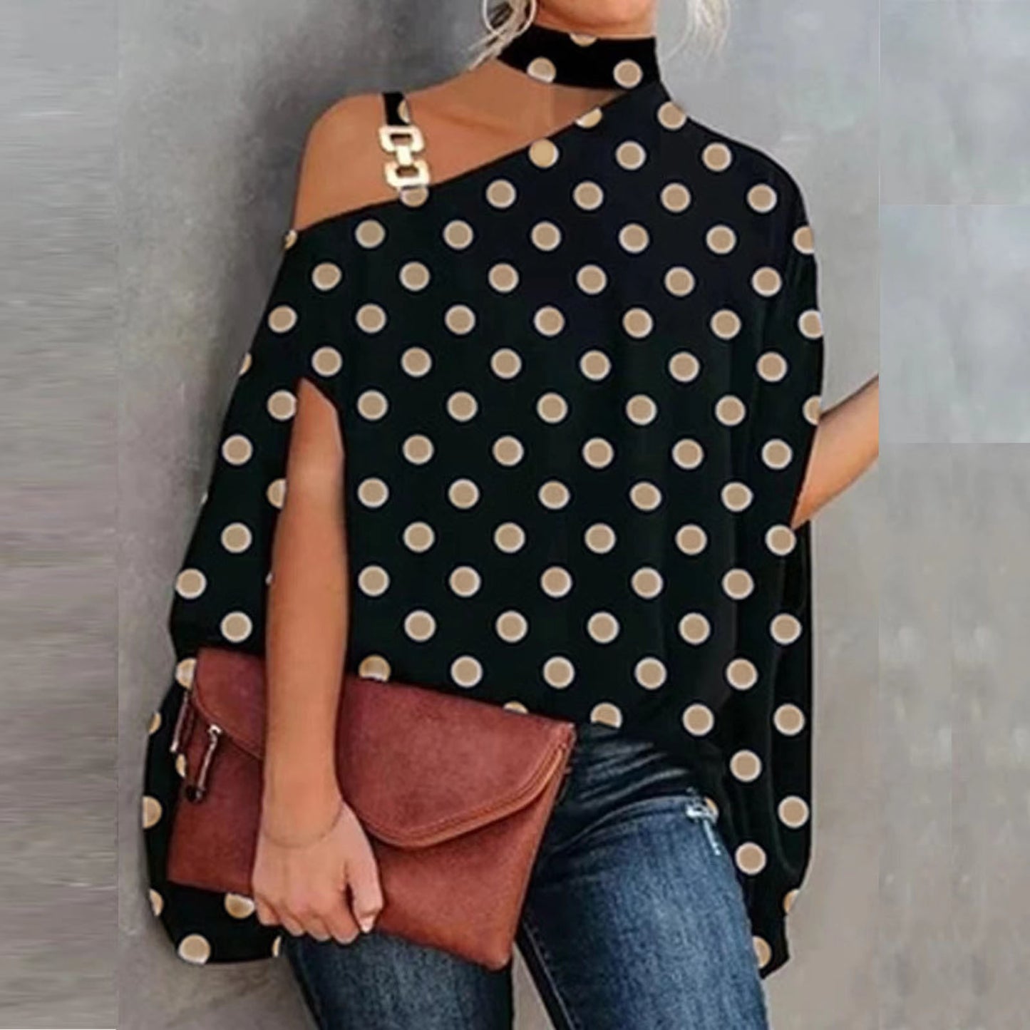Women's Printed Halter Neck Shirt