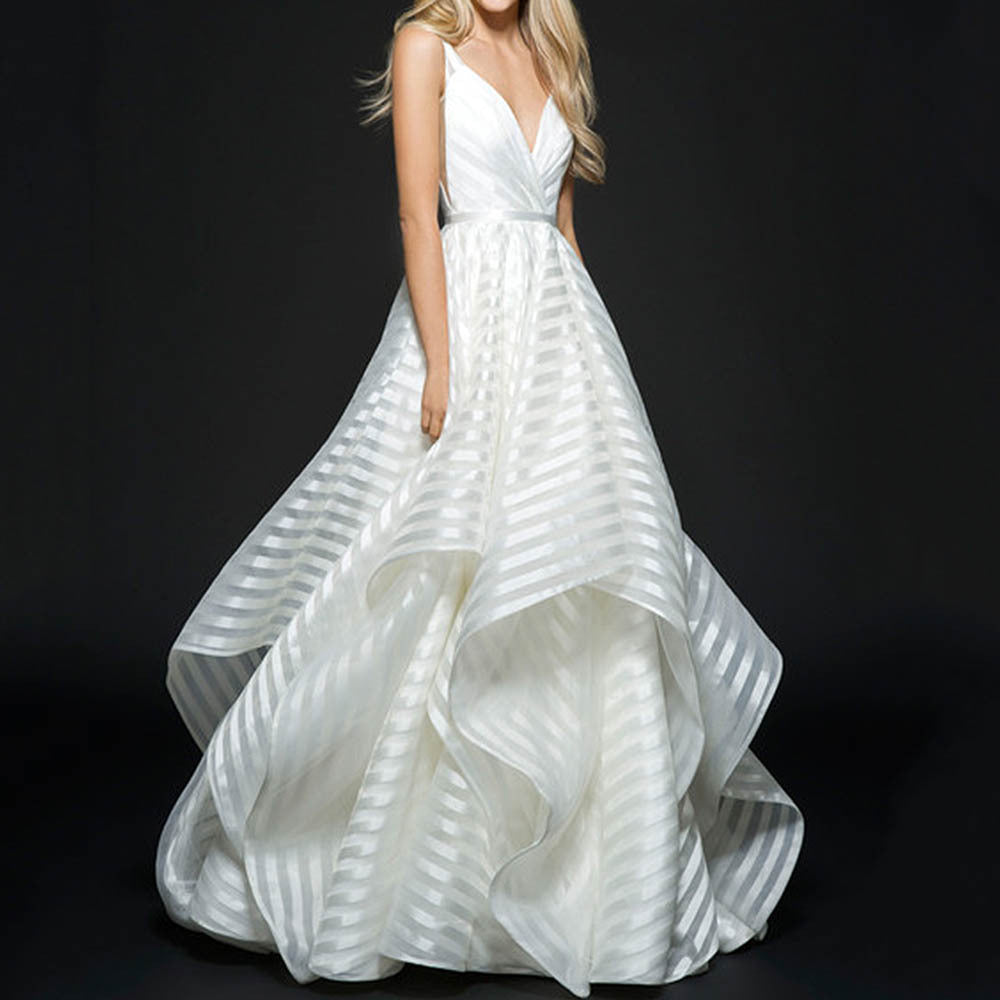 White Backless Lace Wedding Dress Simple Wedding Dress – byshoppy