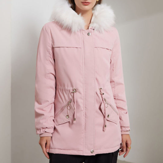 Women's Cotton Coat Fur Collar Loose Winter Jacket