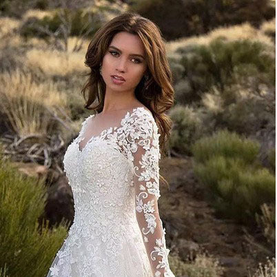 Women's Perspective Wedding Dress Lace Bridal Wedding Dress