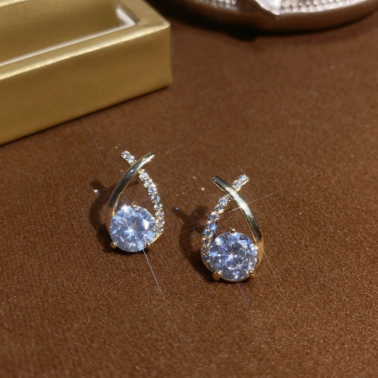 Zircon Micro Inlaid Earrings