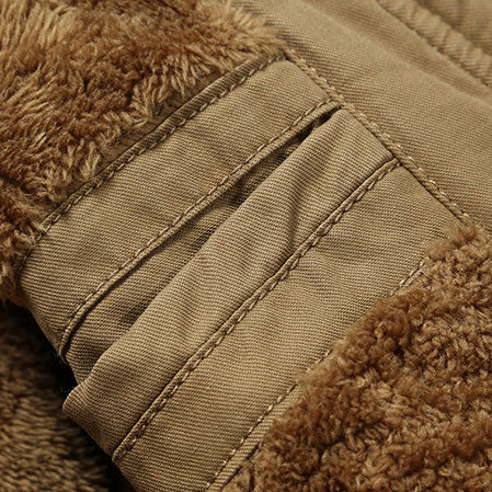 Men's Hooded Fleece Bomber Jacket