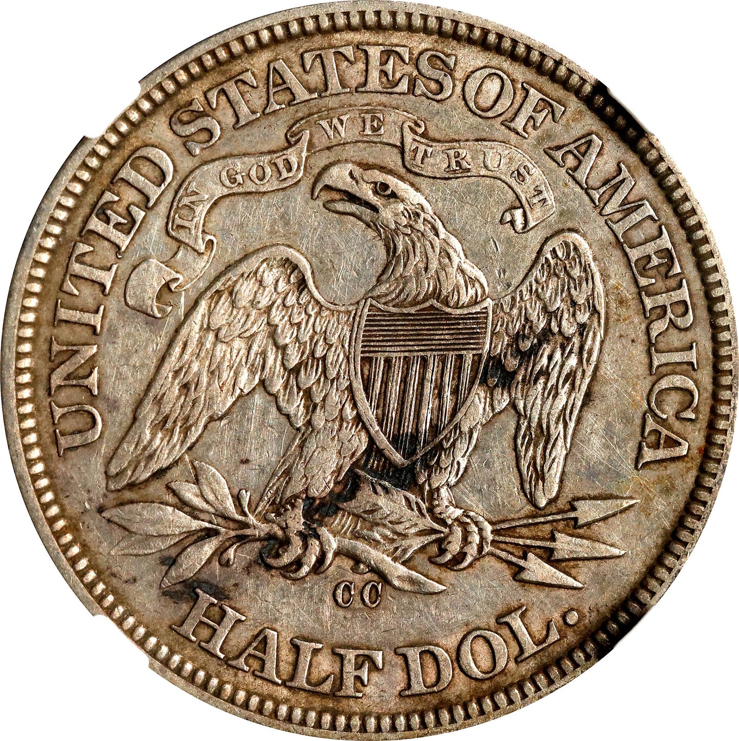 1871-CC Seated Liberty Silver Half Dollar