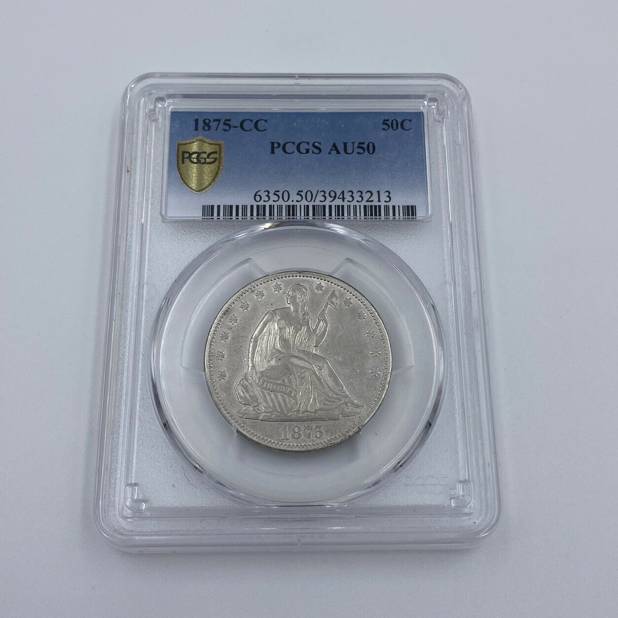 1875-CC Seated Liberty Half Dollar Coin