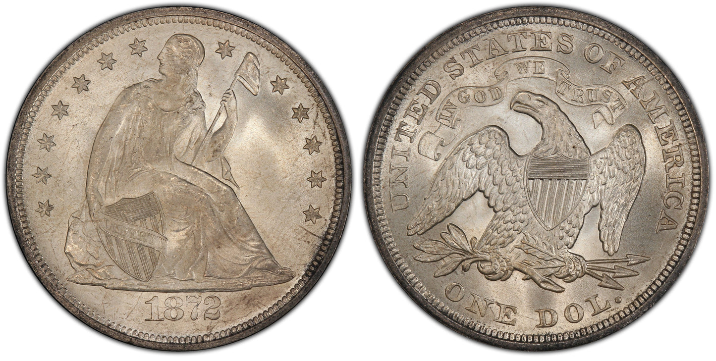 1872 Seated Liberty Dollar $1