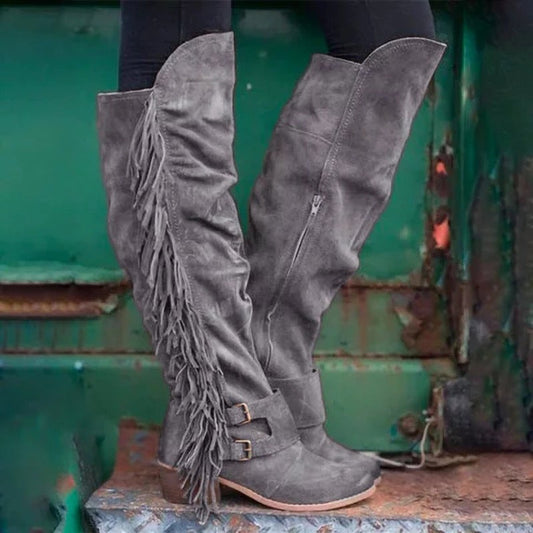 Long Tassel Boots Women Boots