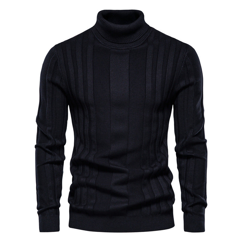 Men's Pullover Sweater Casual Slim Basic Knitted Sweater