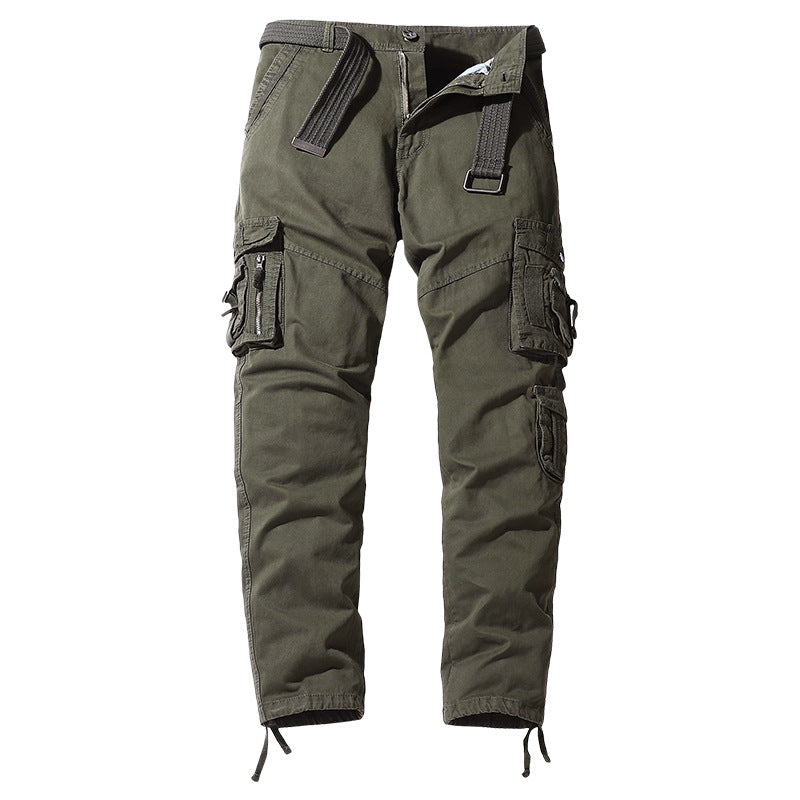 Men's Loose Straight Multi-pocket Outdoor Overalls