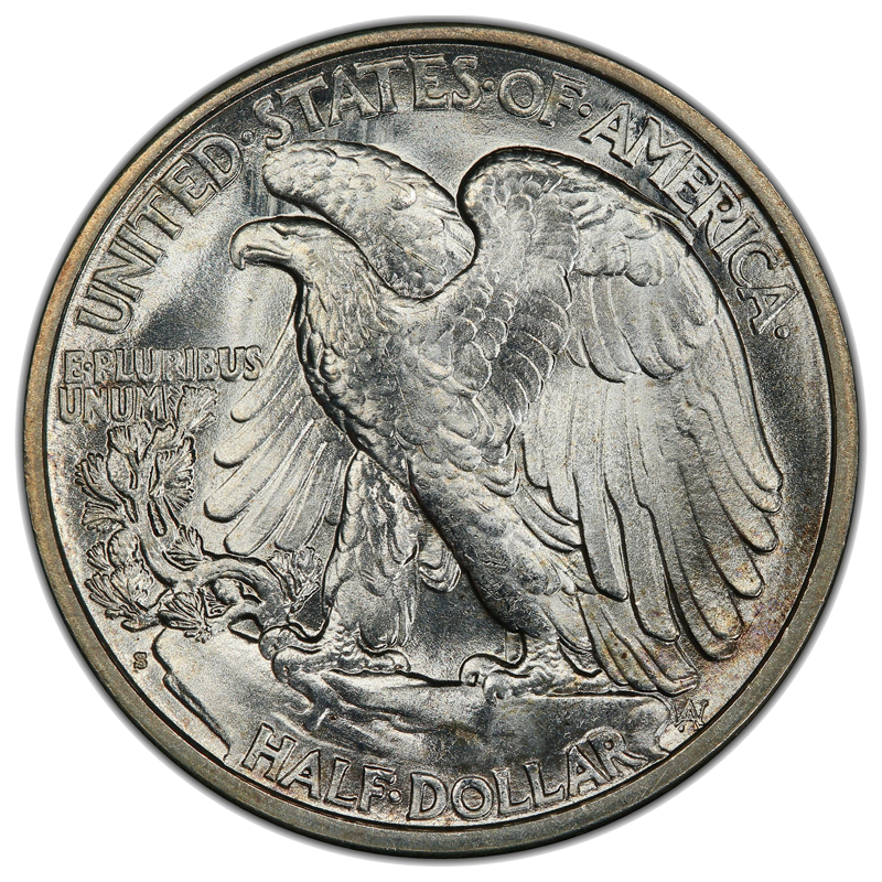 1921-S Walking Liberty Half Dollar 50C