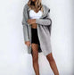 Women's knitted hooded cardigan jacket