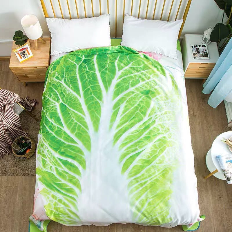 Lettuce Pattern Sofa Throw Blanket
