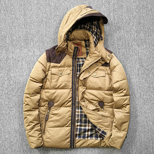 Versatile Winter Plaid Coat For Men