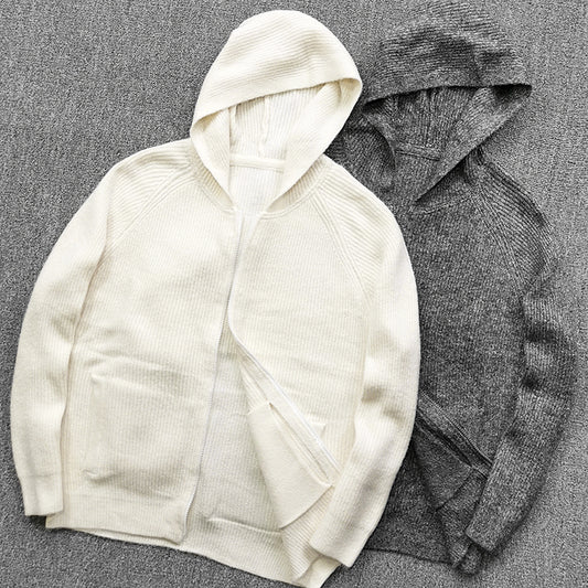 Men's Hooded Zip Knit Jacket