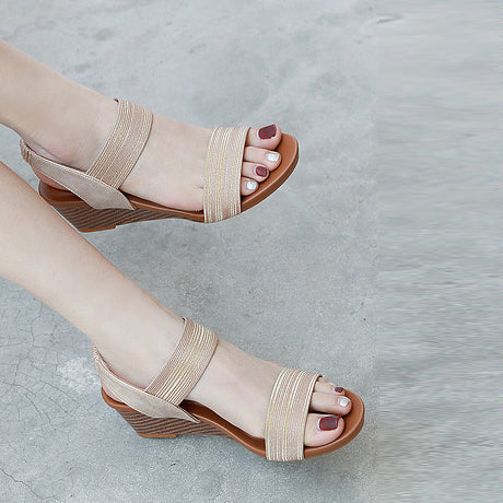 Women's Wedge Elastic Sandals