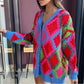 Women's Loose Plaid Knitted Sweater