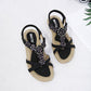 Women's Flower Rhinestone Flat Sandals