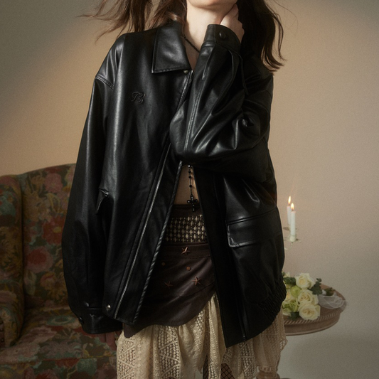 Women's Leather Minimalist Jacket