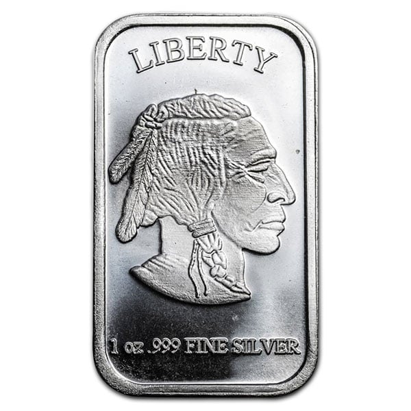 1 oz Towne Buffalo Mint Silver Bar