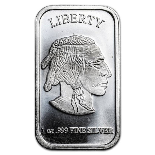 1 oz Towne Buffalo Mint Silver Bar