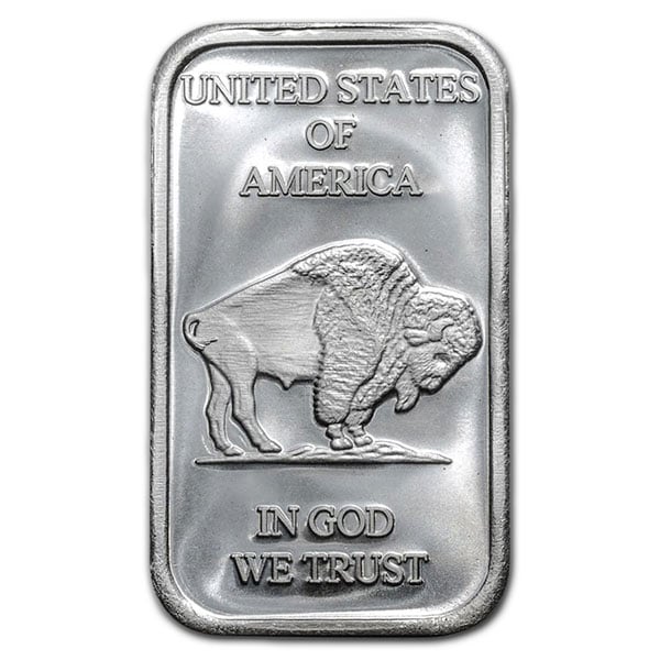 1 oz Towne Buffalo Mint Silver Bar