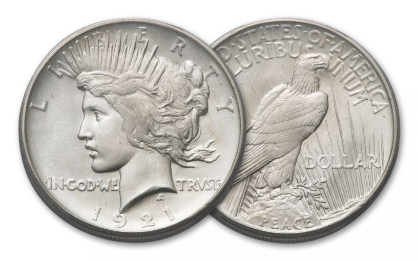 1921 High Relief Peace Dollar Coin