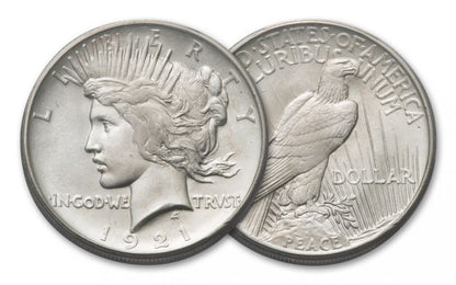 1921 High Relief Peace Dollar Coin