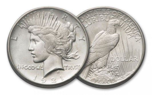 1921 High Relief Peace Dollar Coin