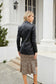 Women's Suit Leather Long Sleeve Jacket