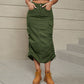 Denim Casual Midi Skirt Woman