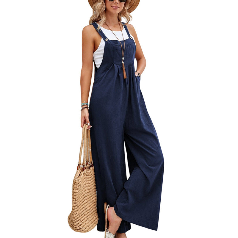 Women's Solid Color Casual Bib