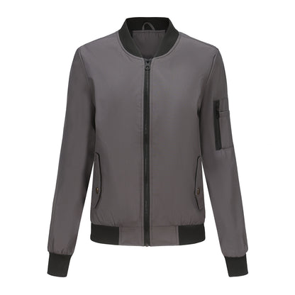 Women's Loose Stand Collar Baseball Uniform
