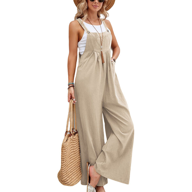 Women's Solid Color Casual Bib