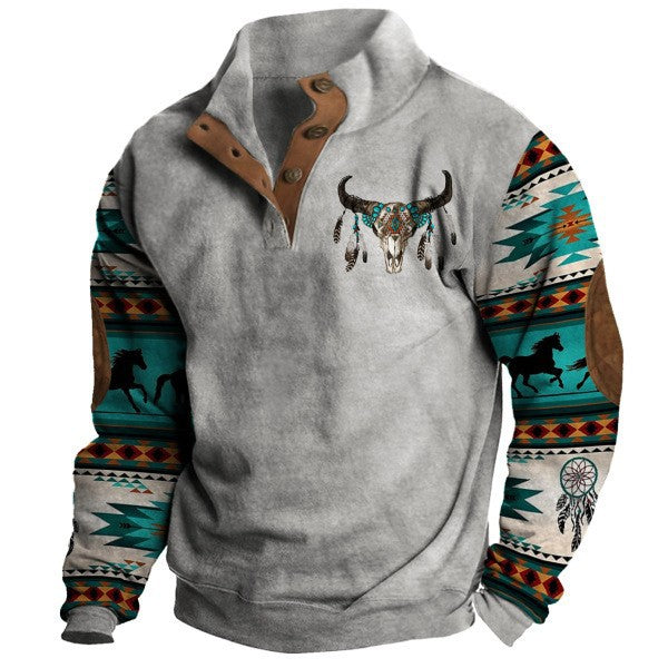 Western Denim Yellowstone Sweatshirt For Men