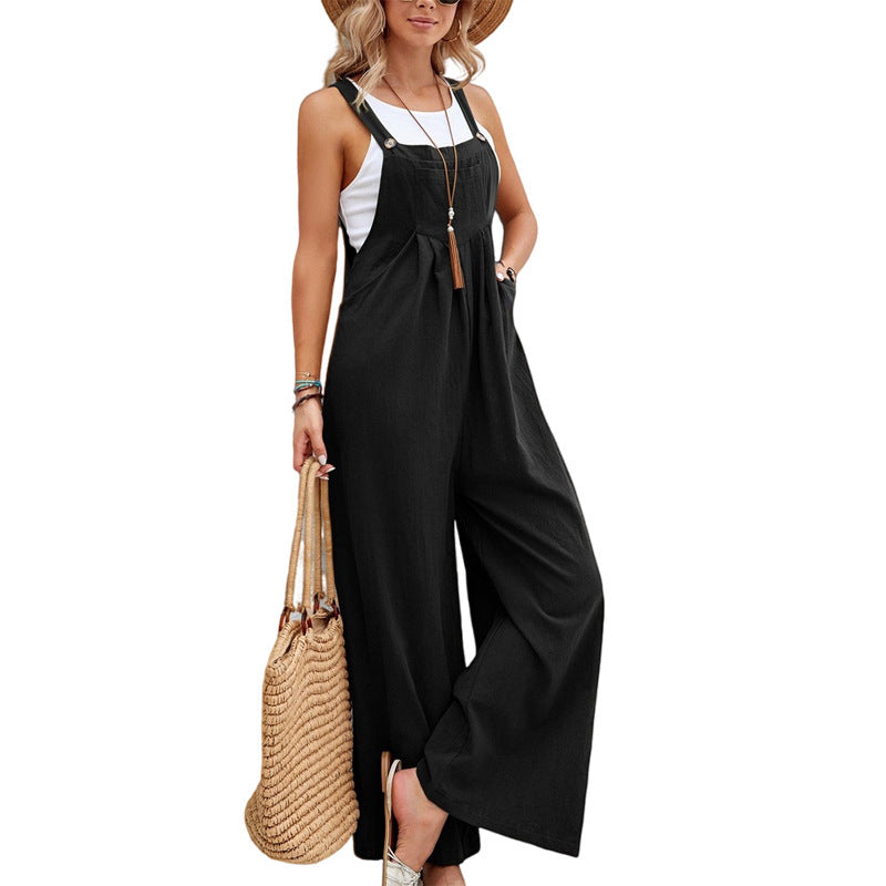Women's Solid Color Casual Bib