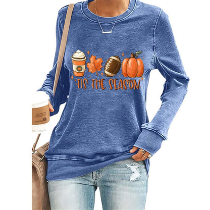 Women's Halloween Pumpkin Print Women's Long Sleeve T-Shirt