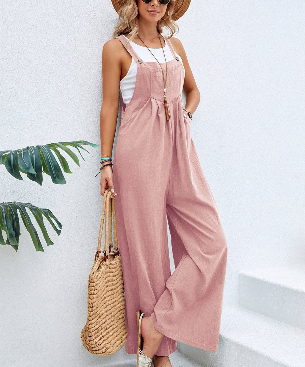 Women's Solid Color Casual Bib