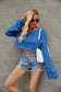 Women's Cutout Wavy Cropped Knit Cover-Up