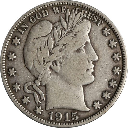 1915 S Barber Half Dollar