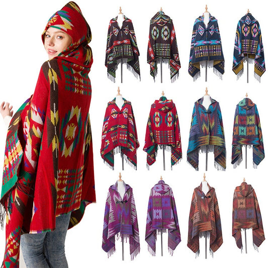 Bohemian National Style Poncho For Women