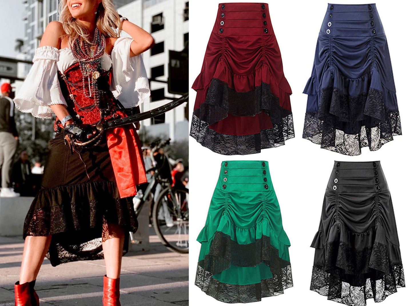 Women's Punk Style Skirt