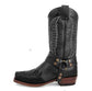 Women's Embroidered Leather Boots Low Heel Western Boots