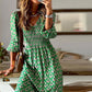 Women's Short Sleeve Printed Casual Maxi Dress