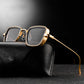 Men's Retro Thick Edge Metal Frame Sunglasses