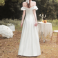 Bridal Wedding Dress Simple One-shoulder Wedding Dress