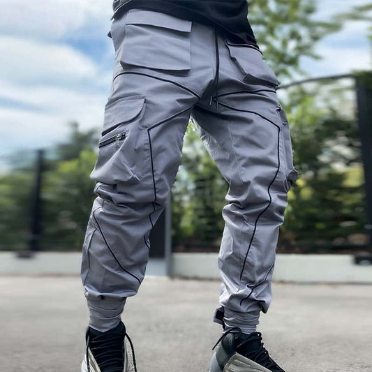 Men's Multi Pocket Cargo Pants Loose High Street Style Track Pants