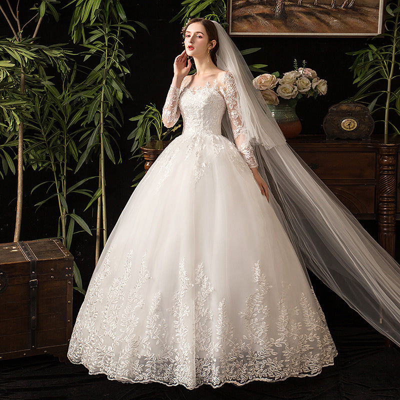 Bridal Wedding Dress White Lace Length Wedding Dress – byshoppy