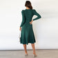 Solid Color Autumn Long Sleeve Knit Dress