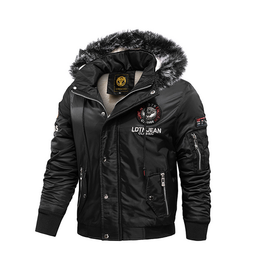 Men's Fleece Outdoor Sports Hooded Jacket